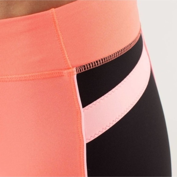 Lululemon Heat It Up Crop Leggings - Coral - Picture 2 of 5